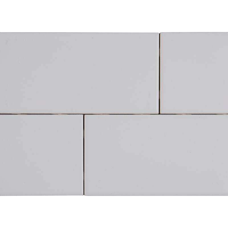 Sophisticated 4x8-inch Glazed Ceramic Field Tile in Matte Arctic White - 4x8