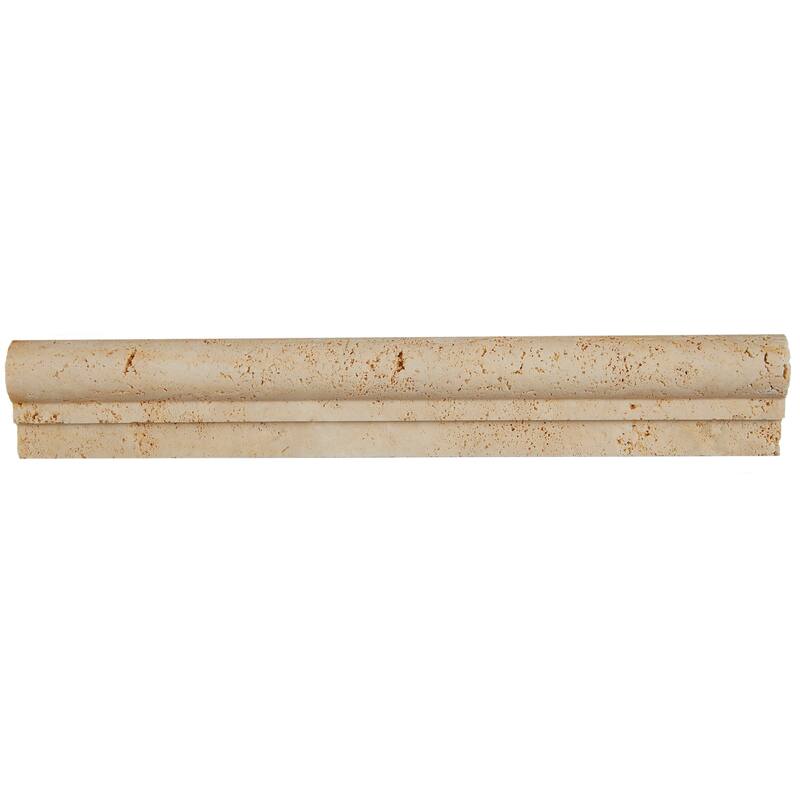Select Travertine Stone 2x12-inch Chair Rail in Ivory Classico - 2x12