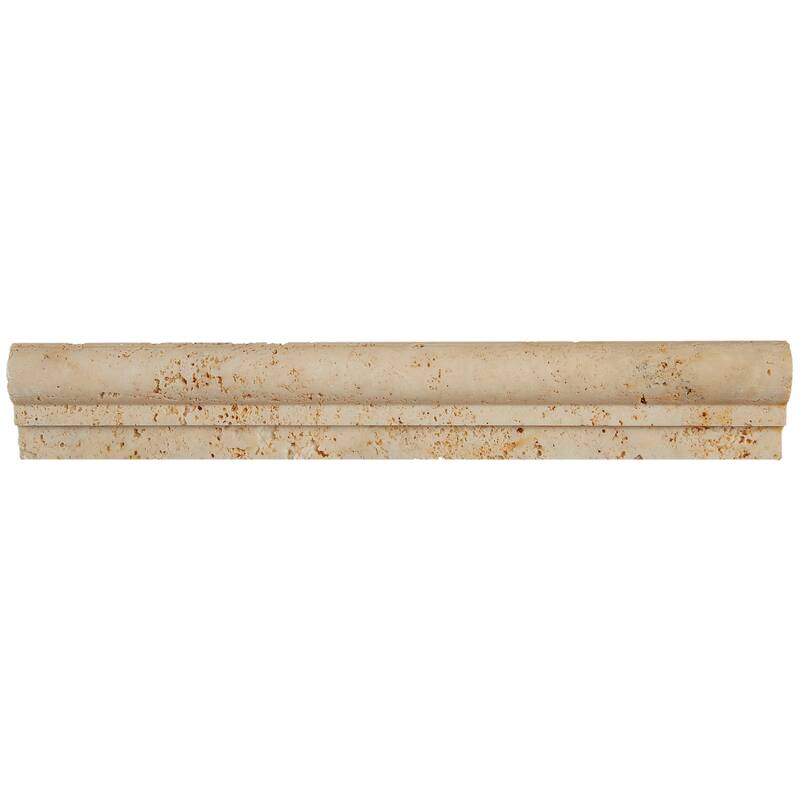 Select Travertine Stone 2x12-inch Chair Rail in Ivory Classico - 2x12