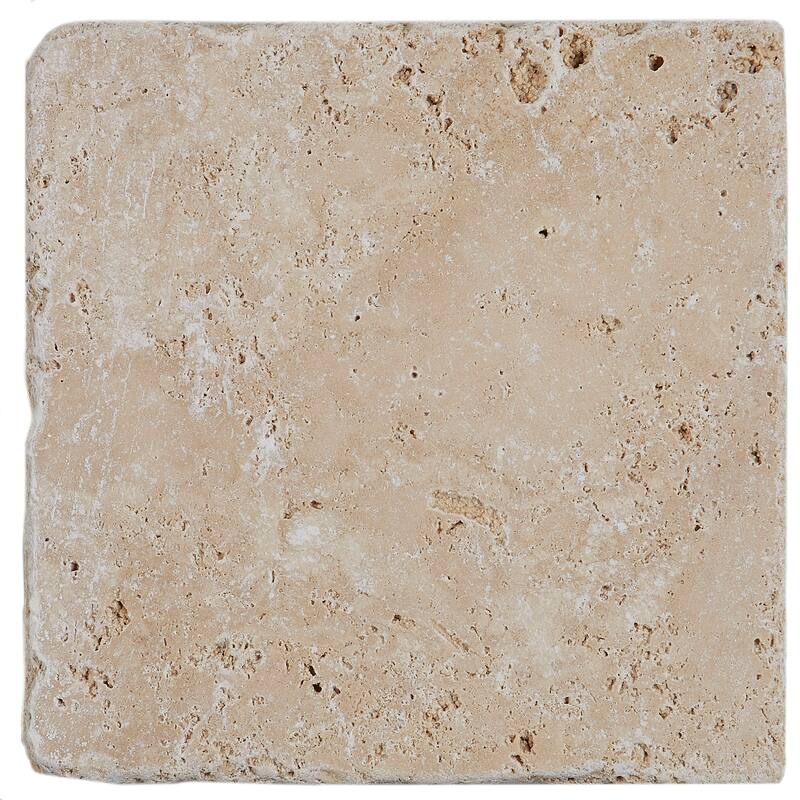 Select Travertine Stone 4x4-inch Tumbled in Ivory Classico - 4x4