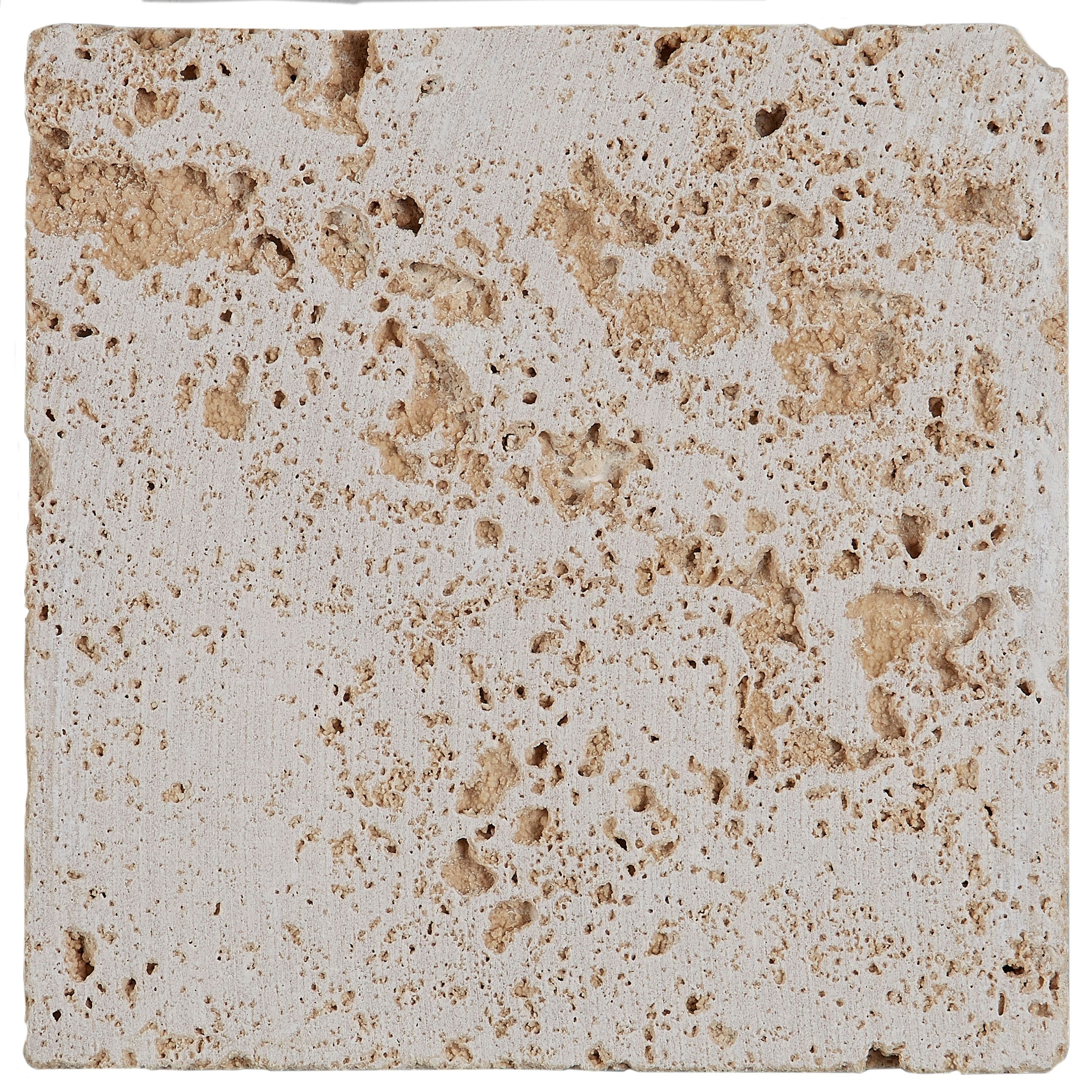 Select Travertine Stone 4x4-inch Tumbled In Ivory Classico - 4x4 - On 