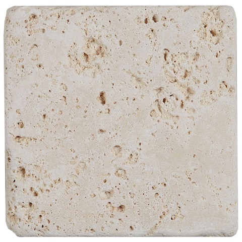 Select Travertine Stone 4x4-inch Tumbled in Ivory Classico - 4x4