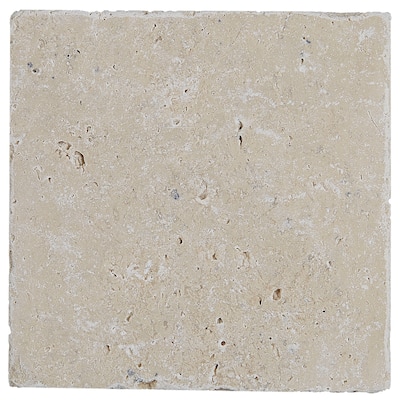 Select Travertine Stone 6x6-inch Tumbled in Ivory Classico - 6x6