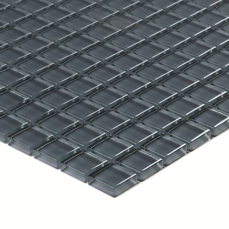 Glass Mosaic 1x1-inch Accent Tile in Classic Solid Top Hat - 12x12