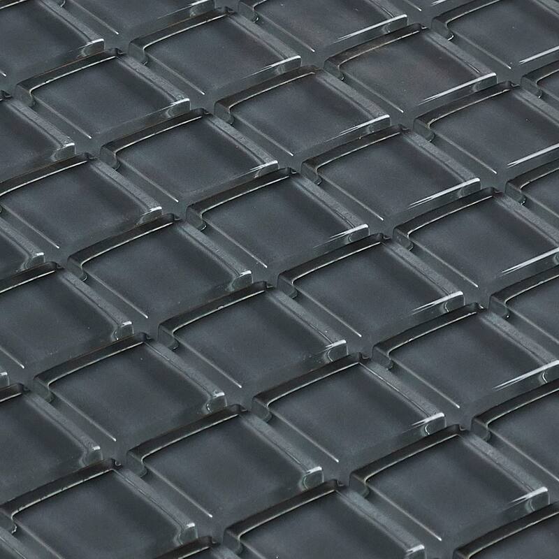 Glass Mosaic 1x1-inch Accent Tile in Classic Solid Top Hat - 12x12