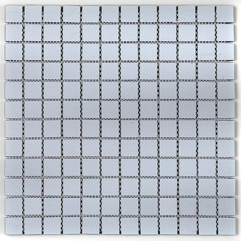 Glass Mosaic 1x1-inch Accent Tile in Classic Solid Top Hat - 12x12