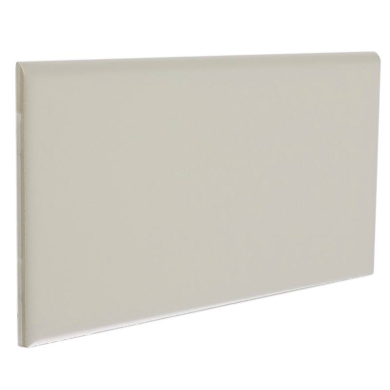 Sophisticated 4x8-inch Glazed Ceramic Bullnose in Matte Urban Putty - 4x8