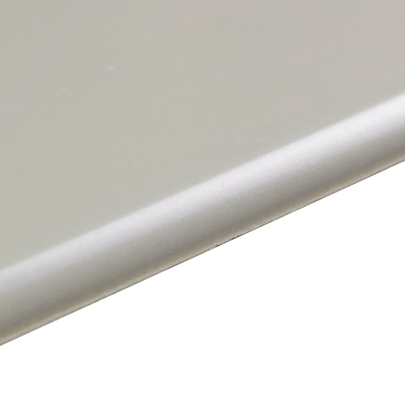 Sophisticated 4x8-inch Glazed Ceramic Bullnose in Matte Urban Putty - 4x8