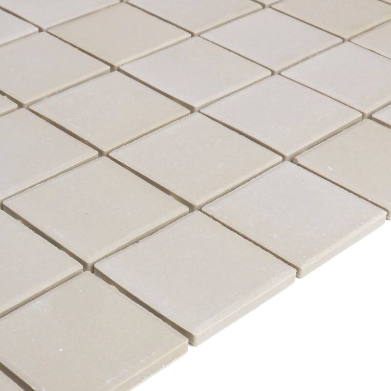 Porcelain 2x2-inch Mosaic Tile in Urban Putty - 12x24