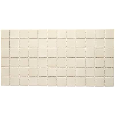 Porcelain 2x2-inch Mosaic Tile in Urban Putty - 12x24