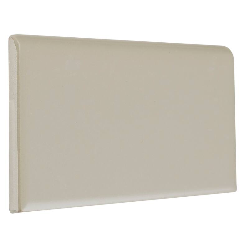 Classic Ceramic 3x6-inch Bullnose 6-inch side in Matte Urban Putty - 3x6