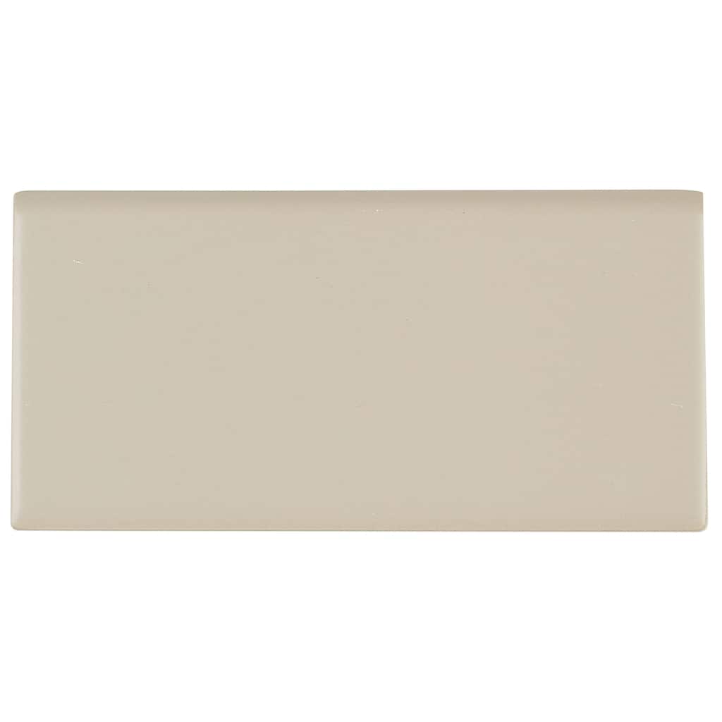 Classic Ceramic 3x6-inch Bullnose 6-inch side in Matte Urban Putty - 3x6