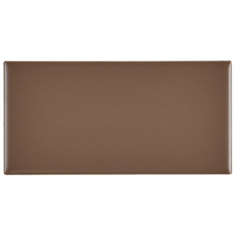 Classic Ceramic 3x6-inch Wall Tile in Matte Artisan Brown - 3x6