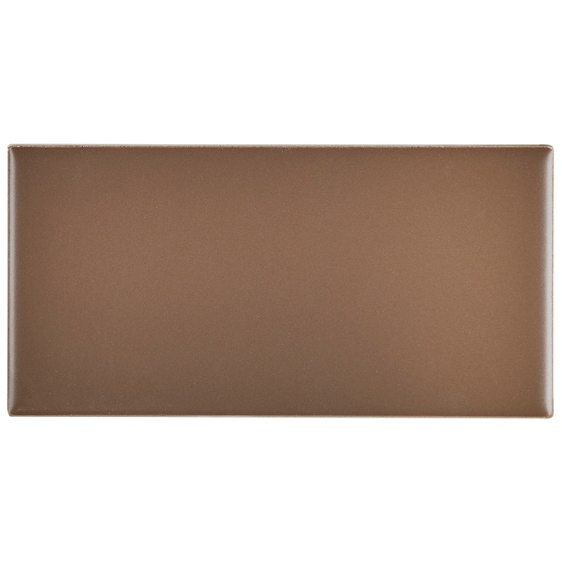 Classic Ceramic 3x6-inch Wall Tile in Matte Artisan Brown - 3x6