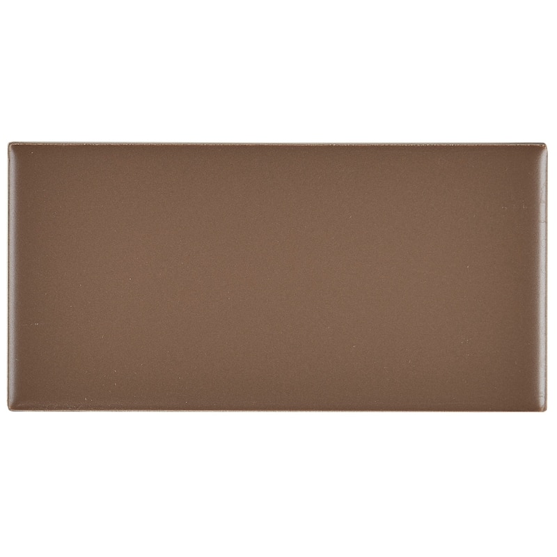 Classic Ceramic 3x6-inch Wall Tile in Matte Artisan Brown - 3x6
