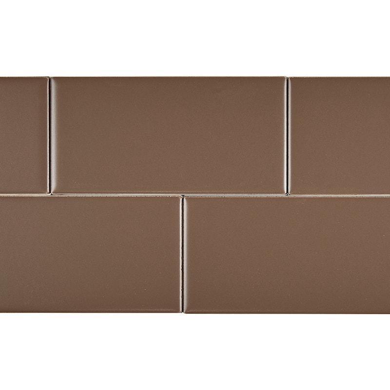 Classic Ceramic 3x6-inch Wall Tile in Matte Artisan Brown - 3x6