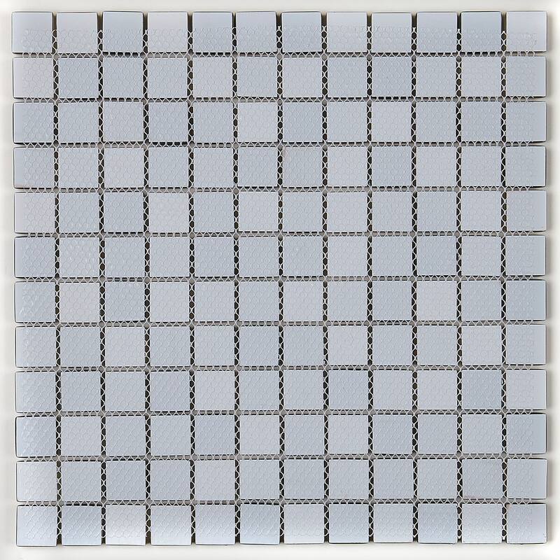 Glass Accent 1x1-inch Mosaic Blend in Classic Soft Cashmere - 12x12
