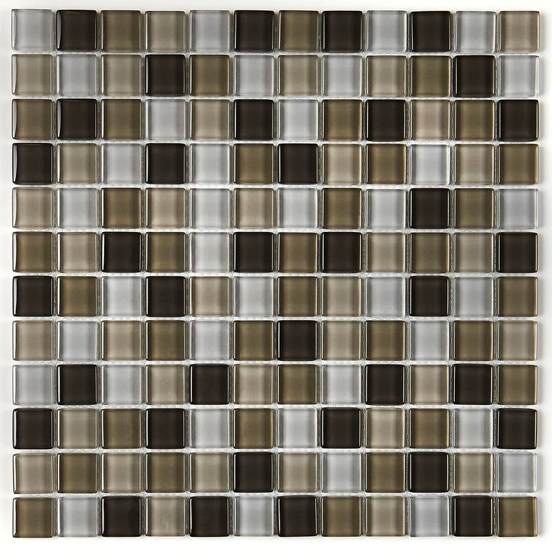 Glass Accent 1x1-inch Mosaic Blend in Classic Soft Cashmere - 12x12