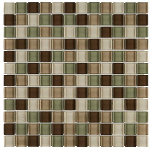 Glass Accent 1x1-inch Mosaic Blend in Classic Sweet Escape