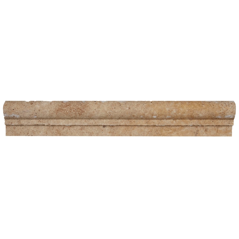 Select Travertine Stone 2x12-inch Chair Rail in Light Noce - 2x12