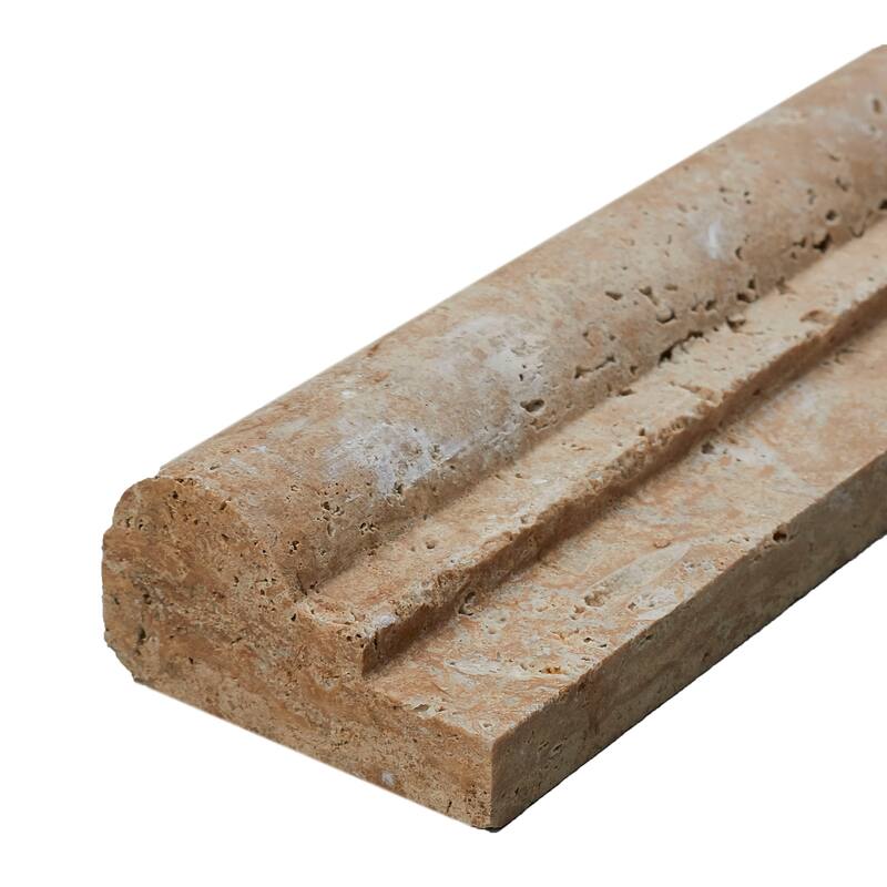 Select Travertine Stone 2x12-inch Chair Rail in Light Noce - 2x12