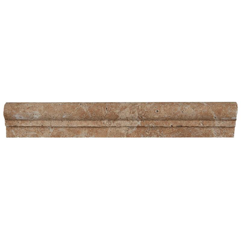 Select Travertine Stone 2x12-inch Chair Rail in Light Noce - 2x12