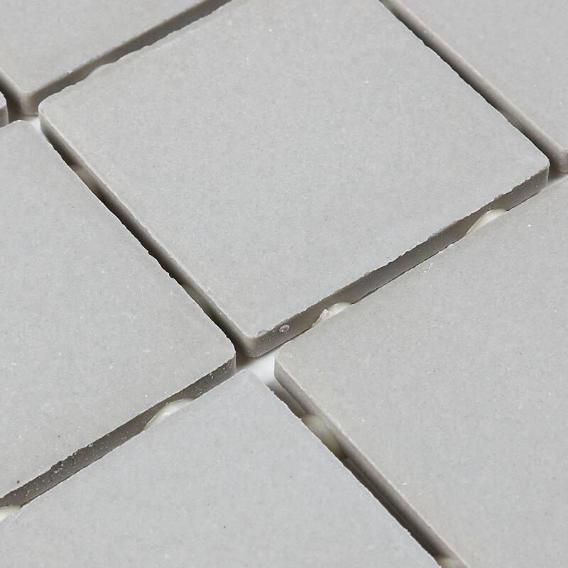 Porcelain 2x2-inch Mosaic Tile in Desert Gray - 12x24