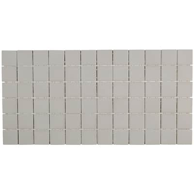 Porcelain 2x2-inch Mosaic Tile in Desert Gray - 12x24