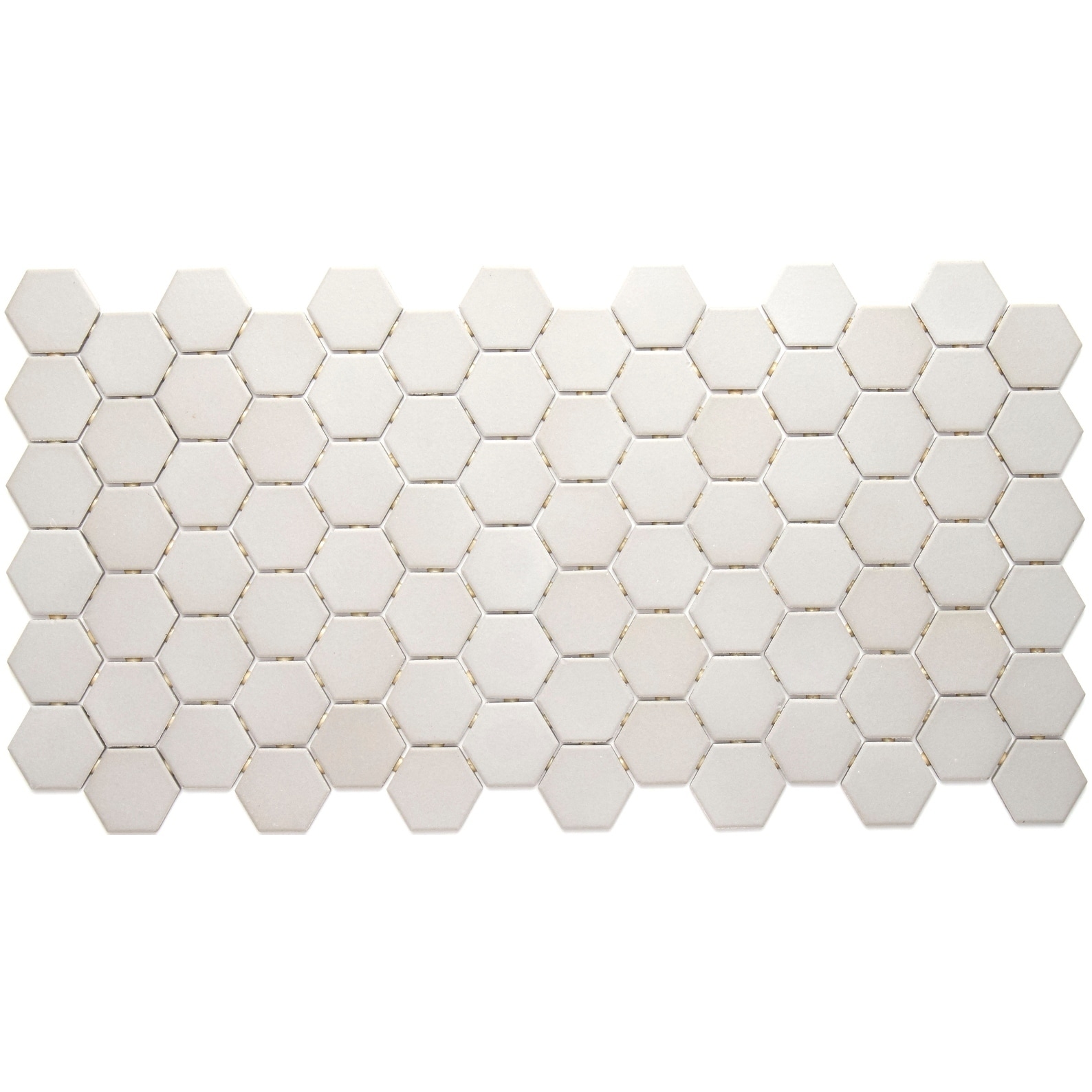 Porcelain 2-inch Hexagon Mosaic Tile in Desert Gray - 12x24