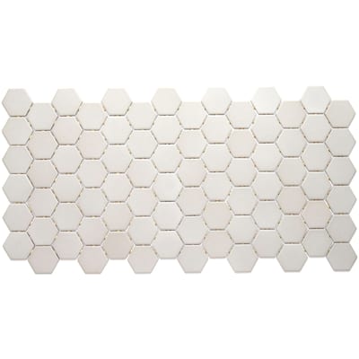 Porcelain 2-inch Hexagon Mosaic Tile in Desert Gray - 12x24