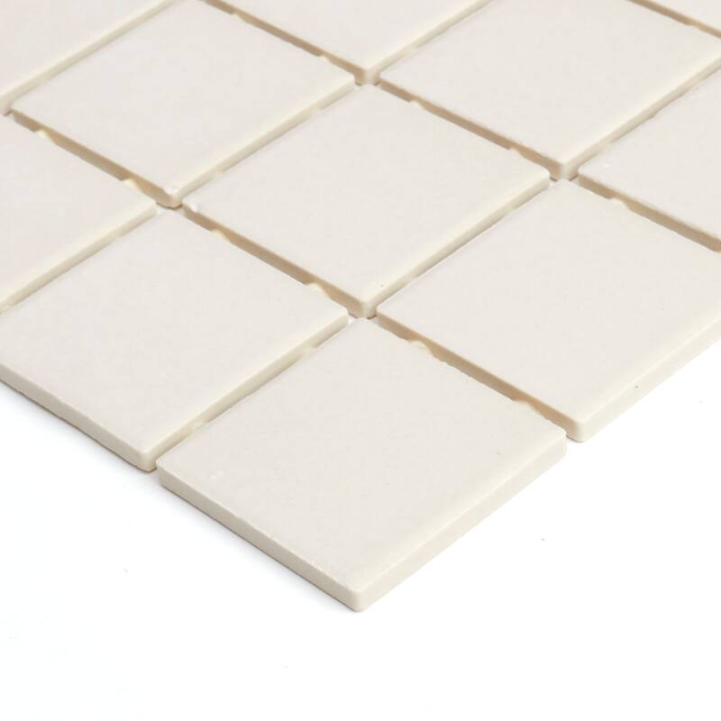 Porcelain 2x2-inch Mosaic Tile in Almond - 12x24