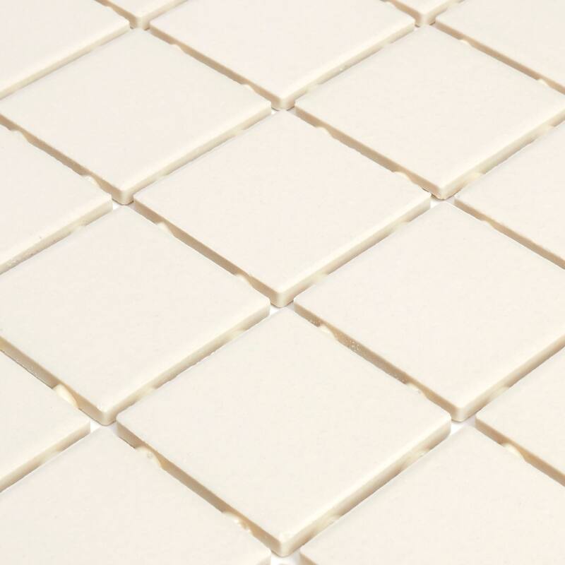 Porcelain 2x2-inch Mosaic Tile in Almond - 12x24
