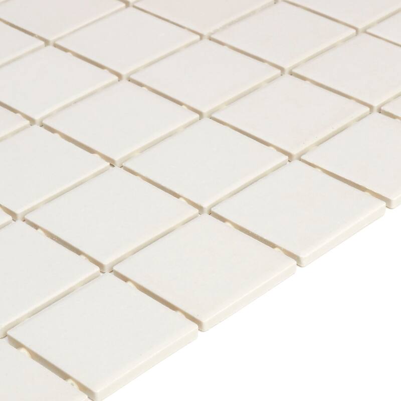 Porcelain 2x2-inch Mosaic Tile in Almond - 12x24