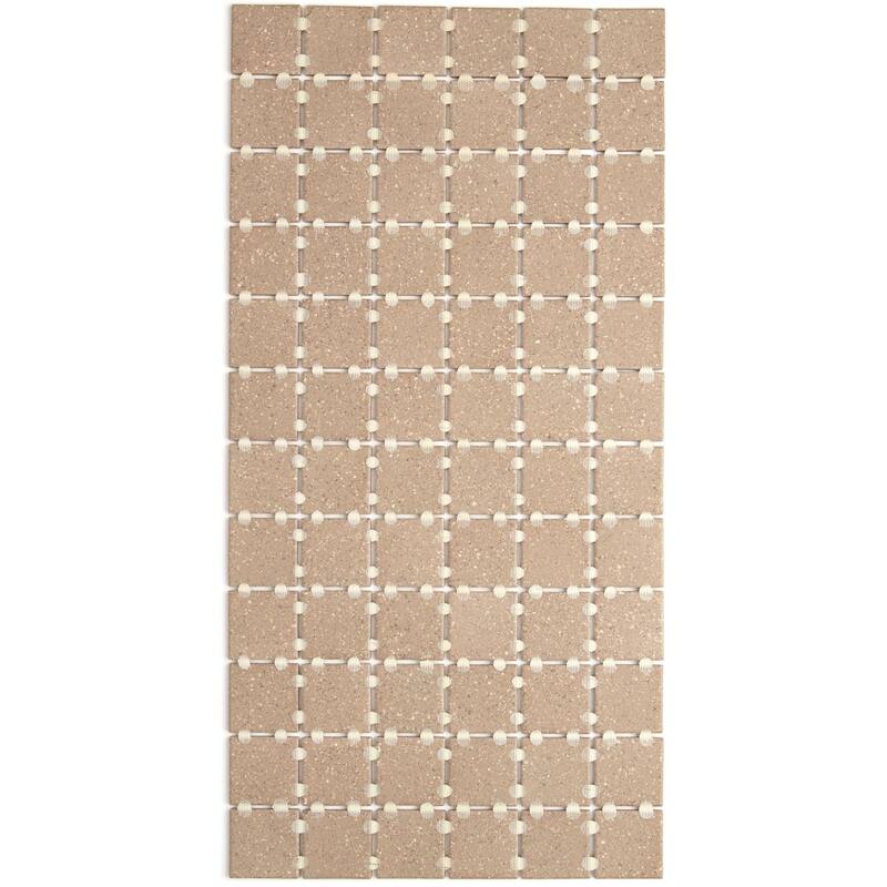Porcelain 2x2-inch Mosaic Tile in Elemental Tan Speckle - 12x24