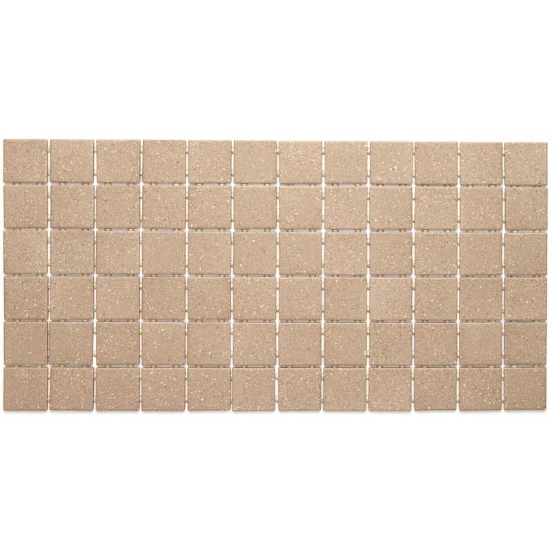 Porcelain 2x2-inch Mosaic Tile in Elemental Tan Speckle - 12x24