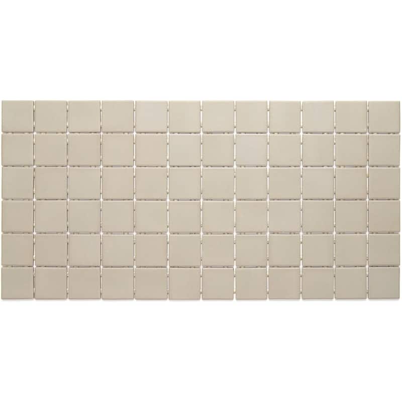 Porcelain 2x2-inch Mosaic Tile in Architectural Gray - 12x24