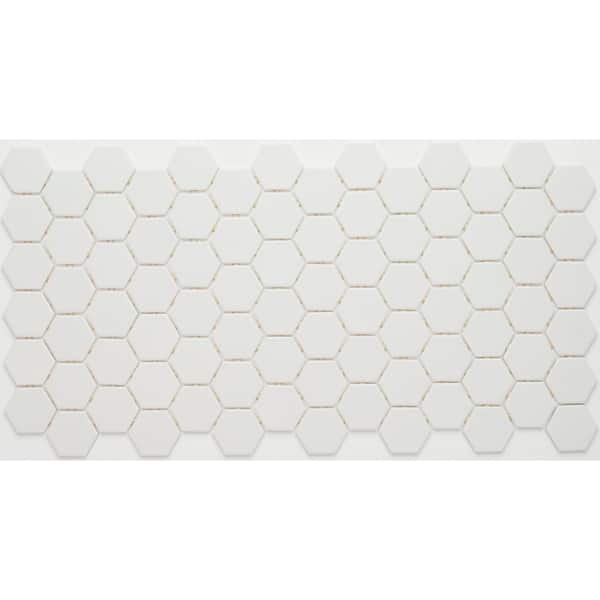 Mohawk® Keystones Arctic White 12 x 24 Hexagon Porcelain Mosaic Tile Mohawk® Keystones Arctic White 12 x 24 Hexagon Porcelain Mosaic Tile