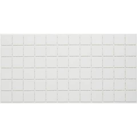 Porcelain 2x2-inch Mosaic Tile in Arctic White - 12x24