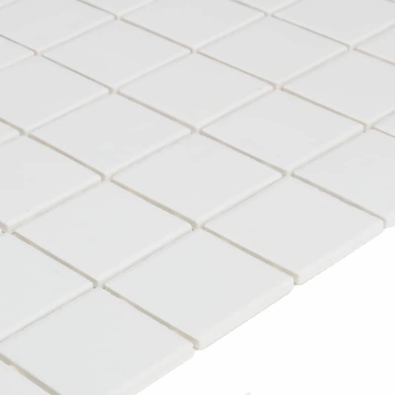 Porcelain 2x2-inch Mosaic Tile in Arctic White - 12x24