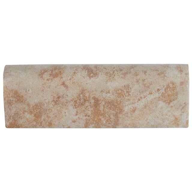 Rustic Style 2x6-inch Ceramic Bullnose in Raffia - 2X6