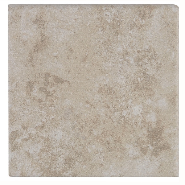 Rustic Style 6x6 Inch Ceramic Bullnose Corner In White Rock 6x6 Inch Ceramic Bullnose Corner
