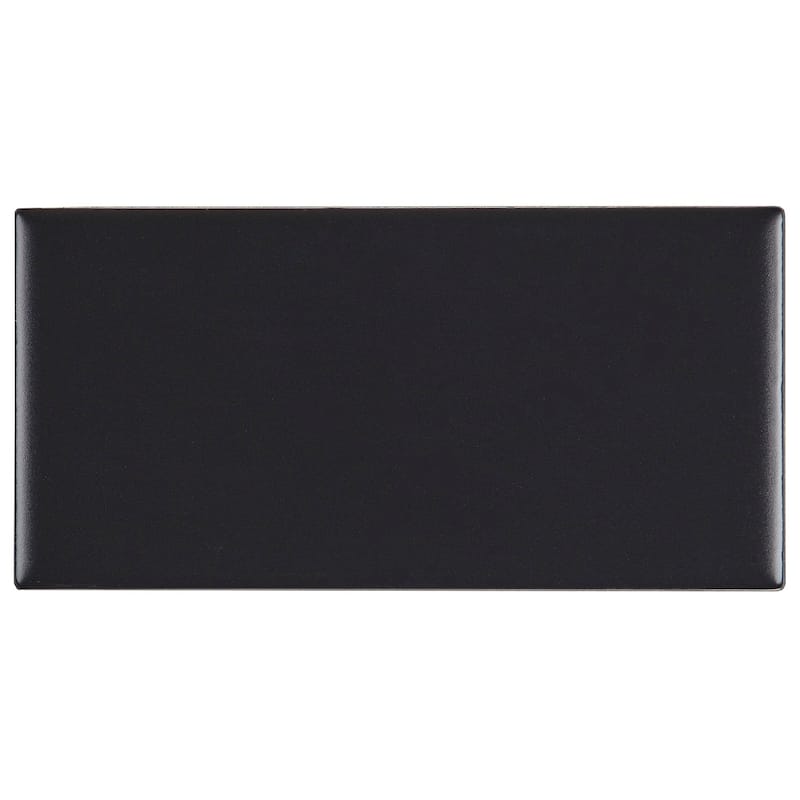 Classic Ceramic 3x6-inch Wall Tile in Matte Black - 3x6
