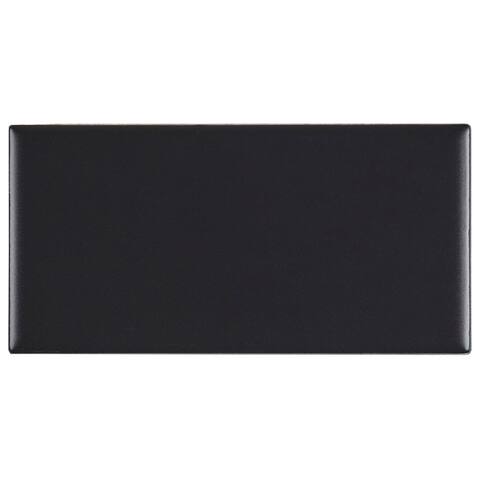 Classic Ceramic 3x6-inch Wall Tile in Matte Black - 3x6