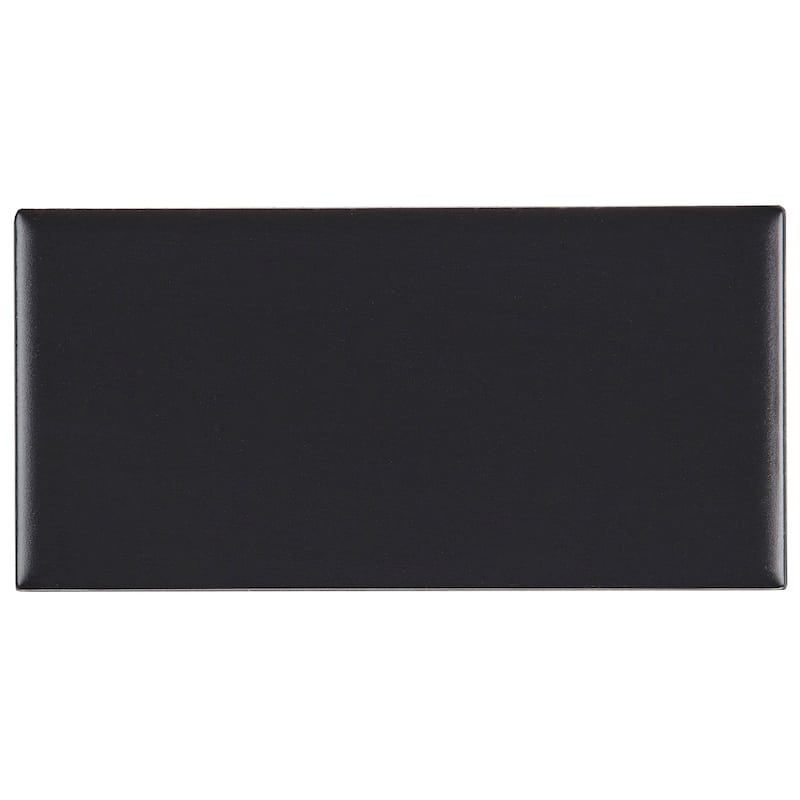 Classic Ceramic 3x6-inch Wall Tile in Matte Black - 3x6