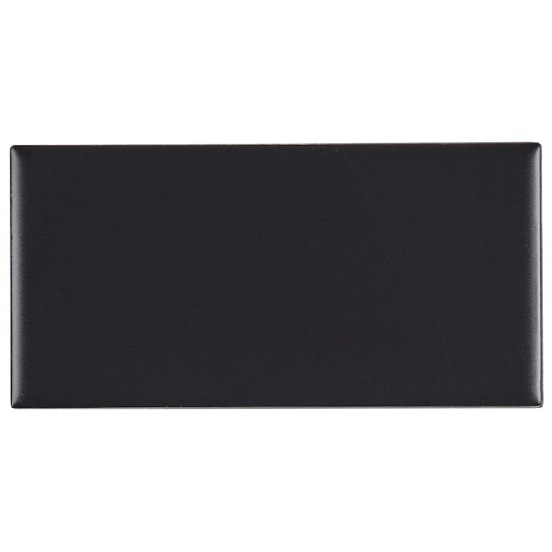 Classic Ceramic 3x6-inch Wall Tile in Matte Black - 3x6