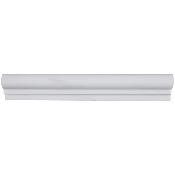 Marble 2x12-inch Honed Chair Rail in Contempo White - 2x12. Opens flyout.