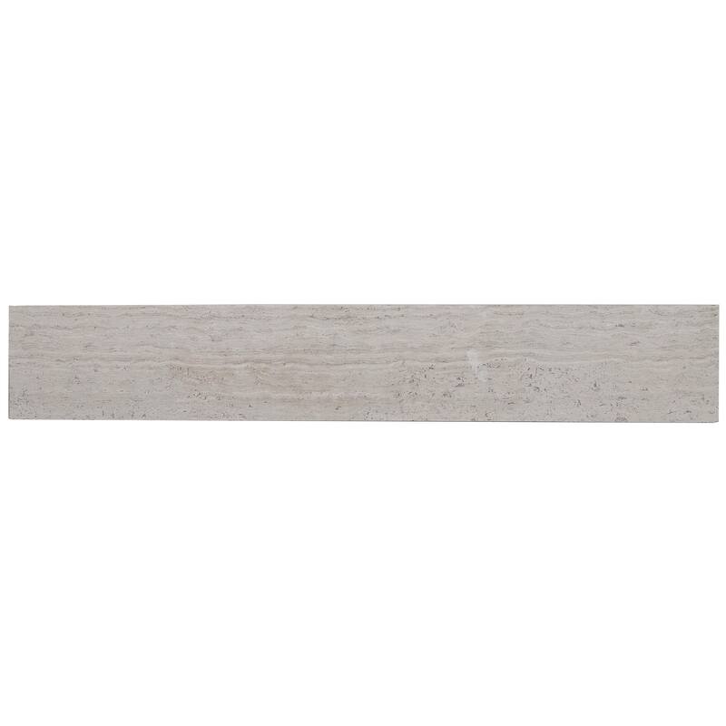 Limestone 2x12-inch Honed Vein Cut Chair Rail in Chenille White - 2x12