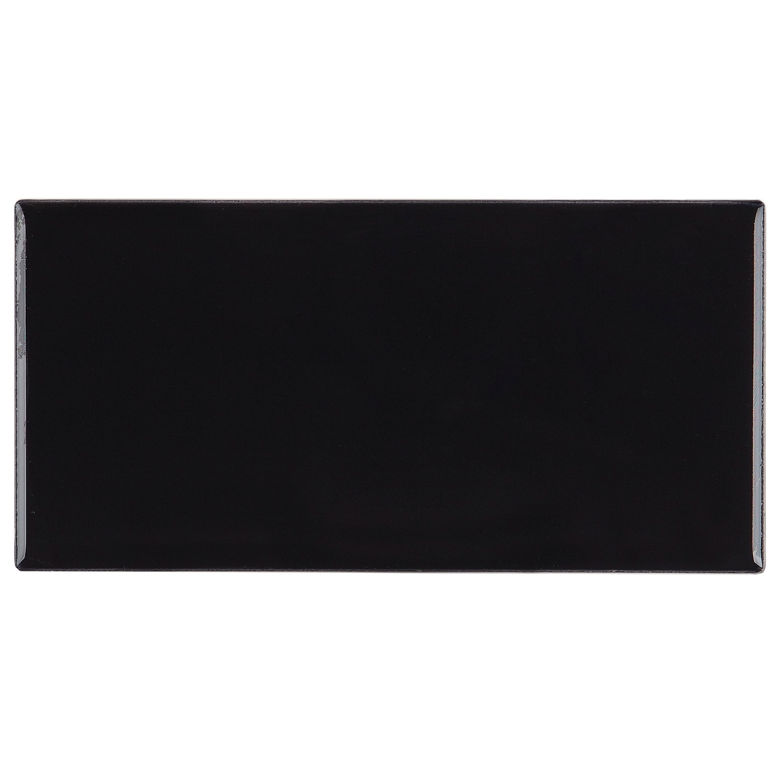 Classic Ceramic 3x6-inch Wall Tile in Black - 3x6