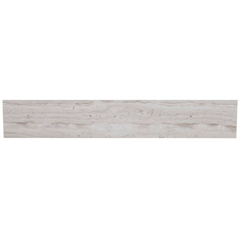 Limestone 2x12-inch Polished Vein Cut Chair Rail in Chenille White - 2x12