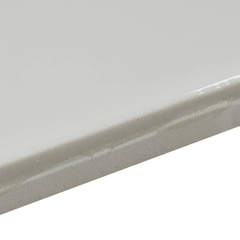 Sophisticated 2x8-inch Glazed Ceramic Bullnose in Biscuit - 2x8